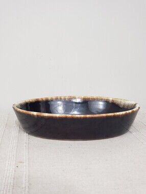Vintage Pfaltzgraff Gourmet Brown Drip Glaze Oval Serving Platter
